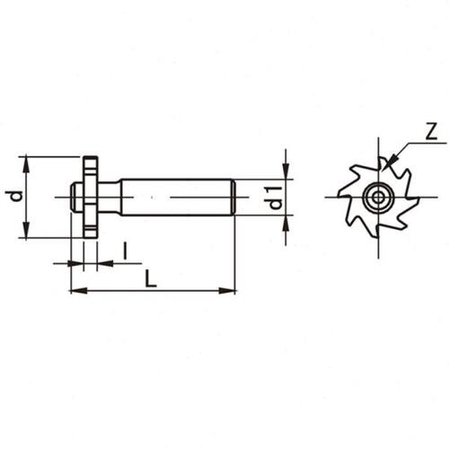 型2216T槽铣刀键 白Tx1 5形32*刀半圆x槽铣刀10 4   钢 * 高速钢2 - 图2