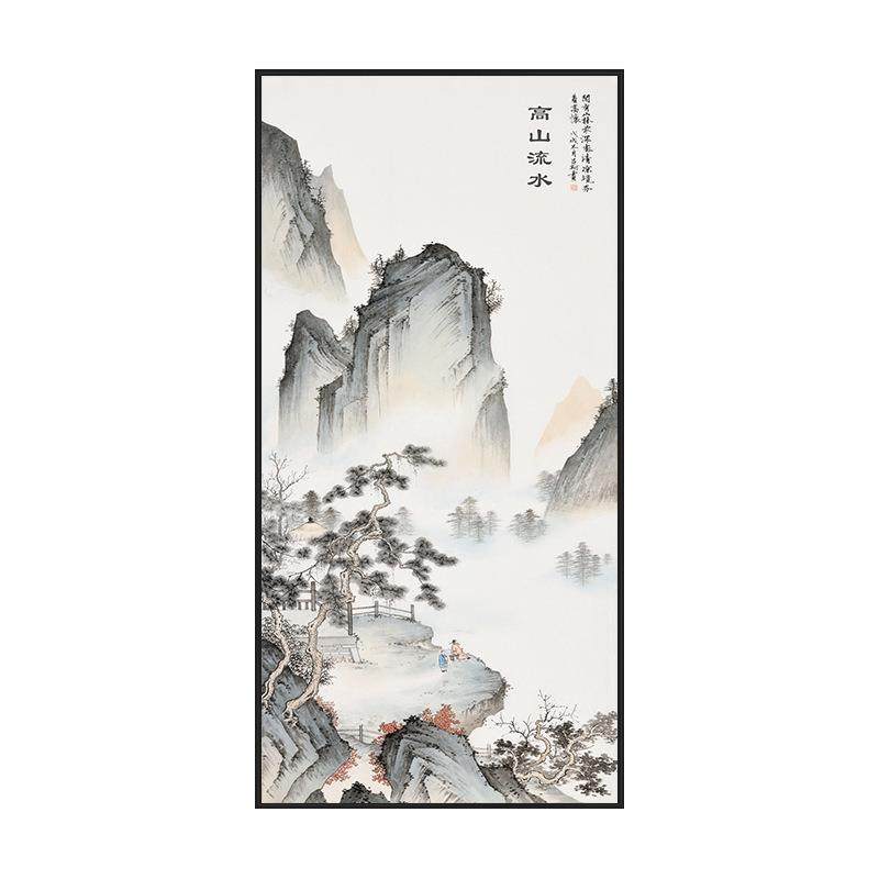 新中式玄关装饰画办公室墙画大气走廊中国风高山流水茶楼古典挂画,淘宝优惠券,粉丝福利购,淘宝优惠卷