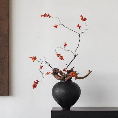 禅意新中式花瓶树脂摆件宋代美学民宿家居玄关桌别墅侘寂高级装饰,淘宝优惠券,粉丝福利购,淘宝优惠卷