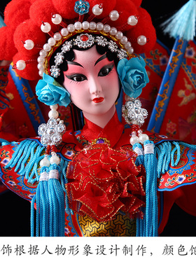 中式摆件家居饰品北京绢人摆件复古办公室电视玄S关柜个性创意装