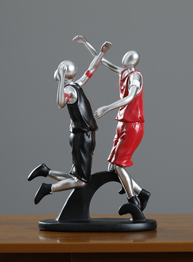 现代简约创意篮球摆件家居电视酒柜D装饰品办公室书房轻奢高档摆