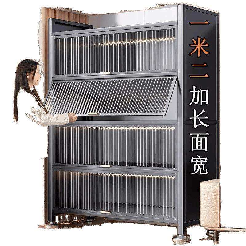 加厚厨房置物架落地多层橱柜家用微波炉碗柜餐边柜楼道储物柜门外,淘宝优惠券,粉丝福利购,淘宝优惠卷