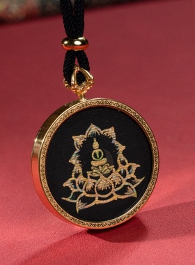 藏式唐卡书法绘画嘎乌盒纯手绘五