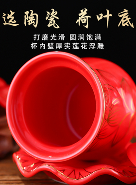 陶瓷供水杯家用供水的杯子佛堂供杯供奉观音净水杯佛前贡杯圣水杯