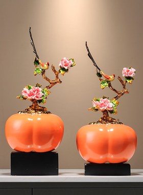 喜上眉梢如意摆件新中式高档客厅博古架装饰品入户玄R关工艺礼品