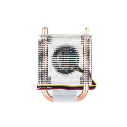 树莓派5 立式/卧式小冰塔 RGB炫彩CPU散热风扇 U型铜管 鳍片散热 - 图2