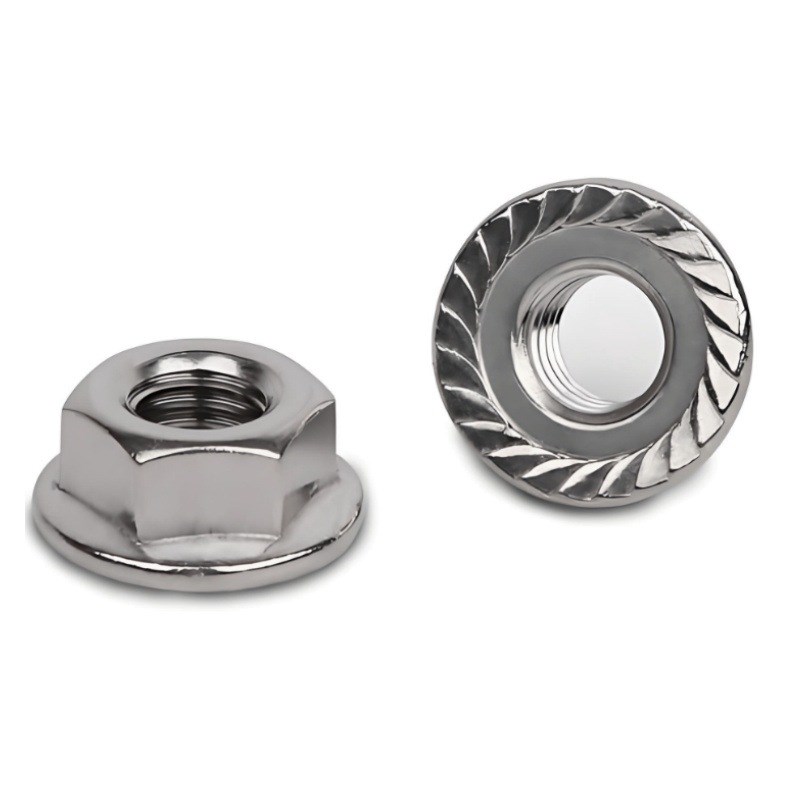 304不锈钢/碳钢/镀锌/镀镍六角法兰F螺母/防滑带垫螺帽/法兰面螺 - 图1