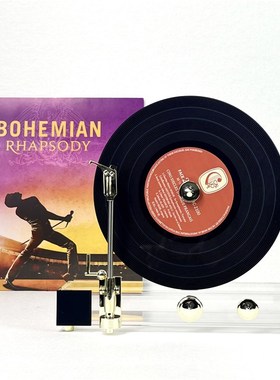 立式复古留声f机黑胶唱片机现代轻奢模型摆件别墅样板间装饰品C