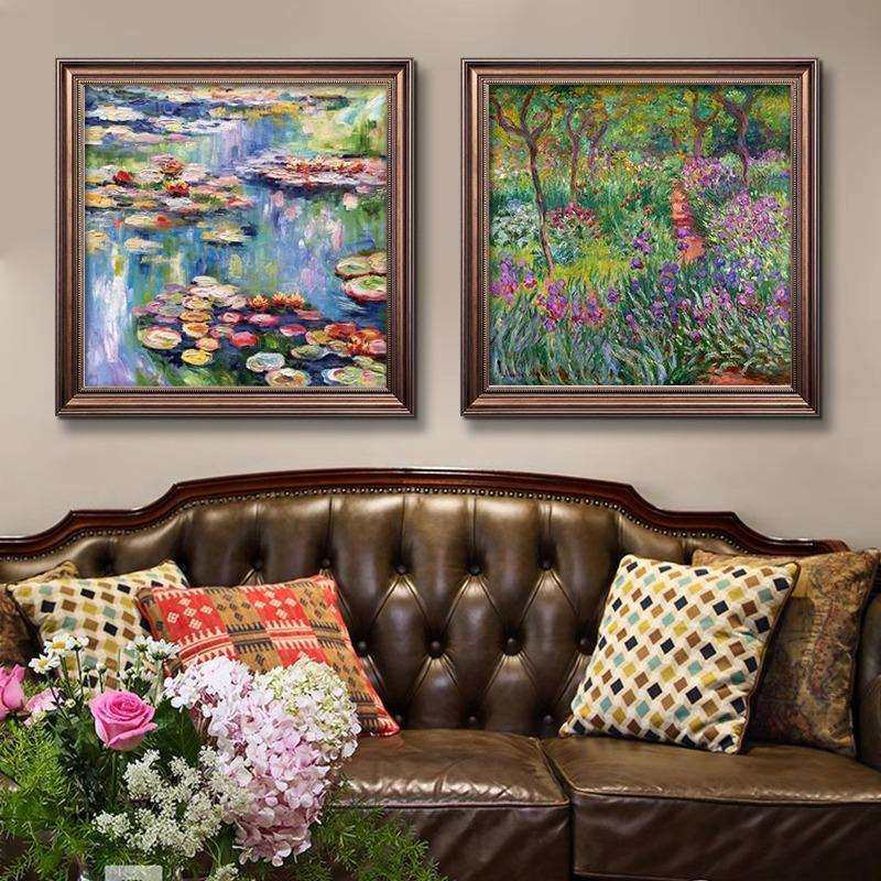 莫奈睡莲装饰画挂画油画世界名画古典英美欧式走廊橱柜卧室书房画,淘宝优惠券,粉丝福利购,淘宝优惠卷