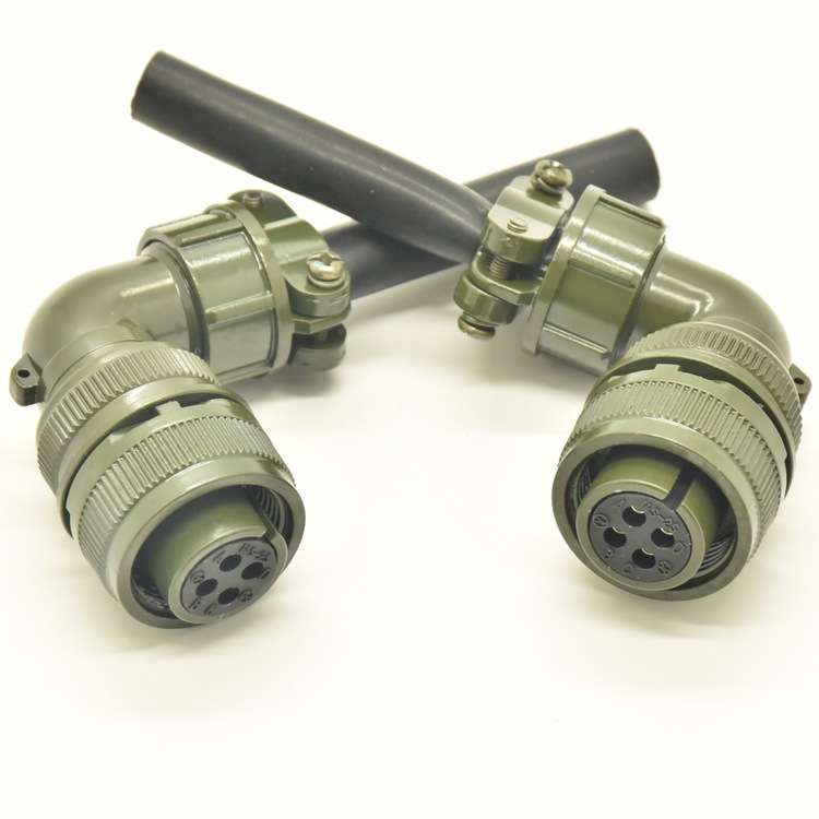 5015系列防水连接器直头MS3106A14S-2S弯头插头MS3108A14S-2S - 图2