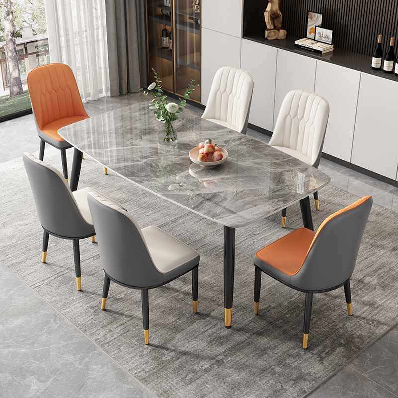 2024新款岩板餐桌椅组合现代简约轻奢家用小户型客厅长方形饭桌子,淘宝优惠券,粉丝福利购,淘宝优惠卷