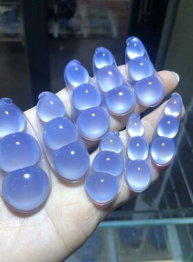 玉蓝福烤手工雕刻无优髓耳另配无豆链子土其吊坠化