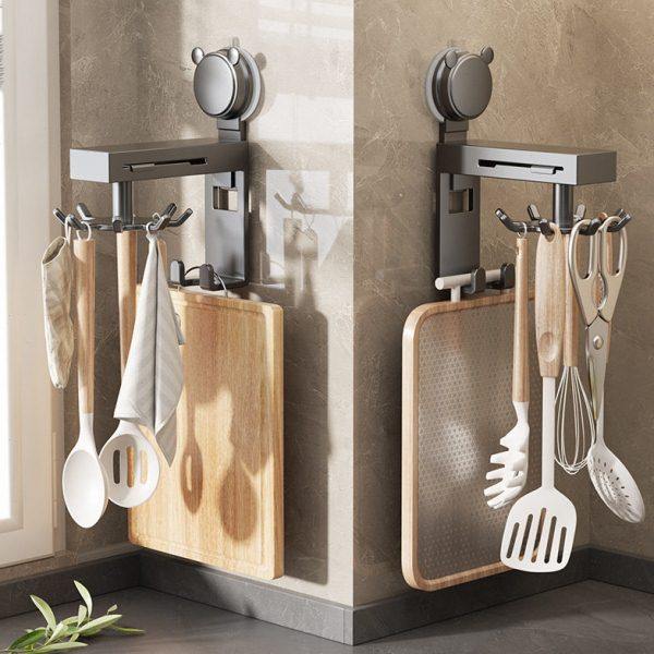 强力吸盘八爪鱼挂钩架铲子勺子置物架免打孔锅铲菜板收纳厨房旋转,淘宝优惠券,粉丝福利购,淘宝优惠卷