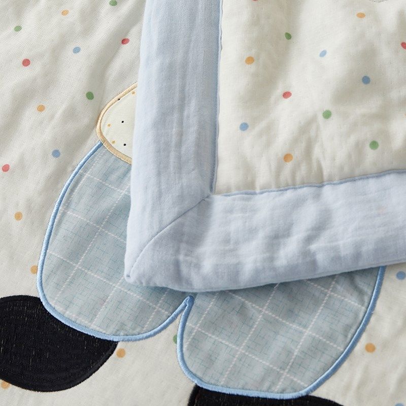 2025新款A类宝宝全棉空调被双层纱贴布绣大豆婴儿童夏凉被子被芯,淘宝优惠券,粉丝福利购,淘宝优惠卷