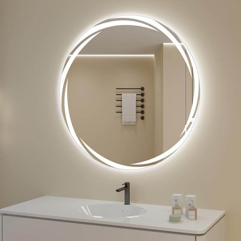 圆形智能镜卫生间高清感应除雾led带灯浴室镜镜挂墙触控化妆镜子,淘宝优惠券,粉丝福利购,淘宝优惠卷