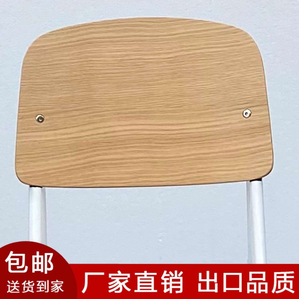 GLF01北欧设计师餐椅复古实木椅子奶油风餐桌椅小户型家用餐厅靠 - 图2