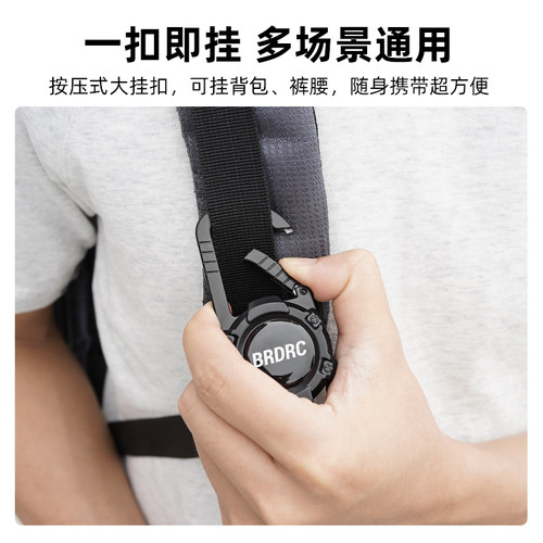 BRDRC适用大疆Pocket 4P/4/3背包伸缩挂扣户外徒步灵眸云台相机多功能斜挎绳便携挂带防丢伸缩绳配件 - 图3
