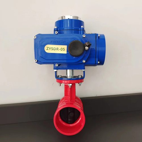 电动沟槽软密封蝶阀 电动卡箍球墨铸铁蝶阀 厂家天津D981X-16Q - 图0