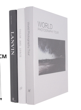 样板房软装摆件 茶几装饰大画册 黑白灰仿真书装饰书道具书饰品