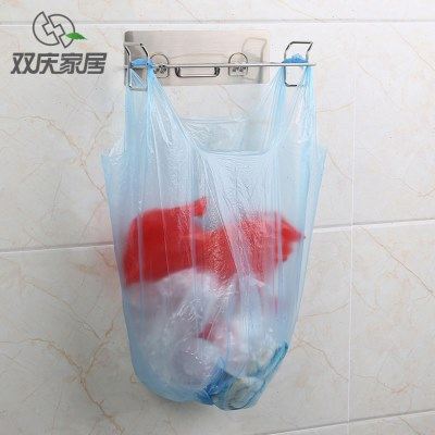 双庆垃圾袋挂架厨房免打孔304不锈钢垃圾架橱柜壁挂式垃圾桶支架,淘宝优惠券,粉丝福利购,淘宝优惠卷