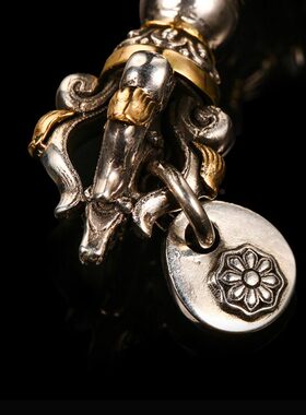 回藏丁杵坠手工金刚花送礼【男女】一式杵系列花银饰款轮