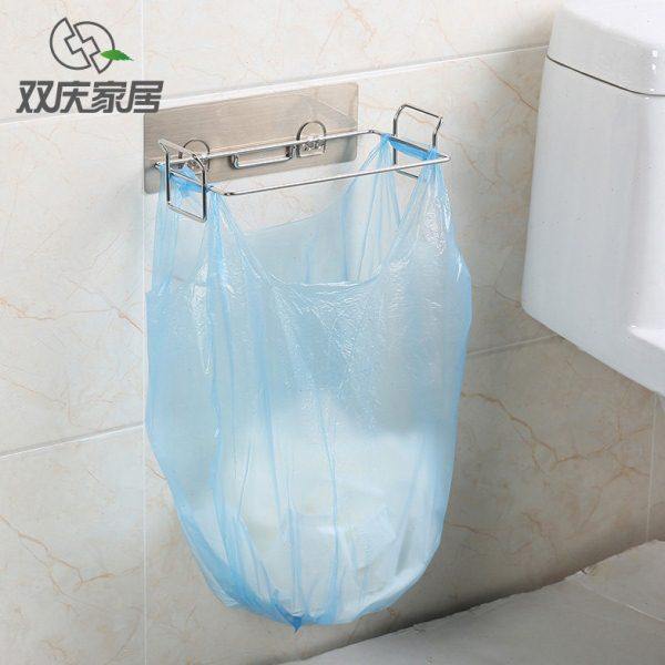 双庆垃圾袋挂架厨房免打孔304不锈钢垃圾架橱柜壁挂式垃圾桶支架,淘宝优惠券,粉丝福利购,淘宝优惠卷