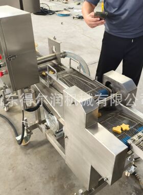小型油炸鸡块生产线卡通肉饼成型机上浆裹粉设备免费来厂试机