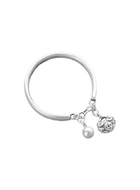 阿宝S999足银新中式银珠平安锁戒指H女国朝个性复古国风指环代发