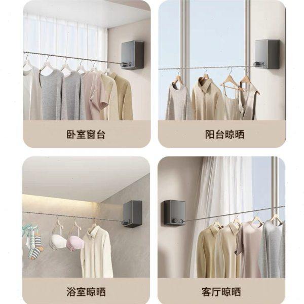 隐形晾衣绳阳台晾衣晒衣钢丝绳室内免打孔伸缩绳架晾衣神器晾衣绳,淘宝优惠券,粉丝福利购,淘宝优惠卷