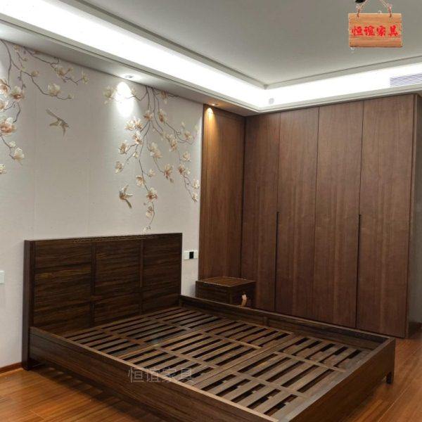 古夷苏木黑檀家具 双人床新中式原木床头柜禅意实木婚床接受定制,淘宝优惠券,粉丝福利购,淘宝优惠卷