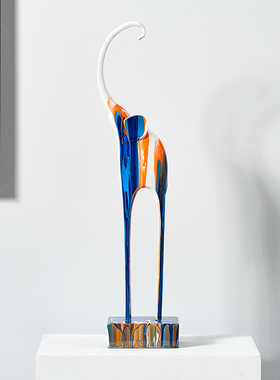 现代轻奢大e象摆件创意艺术家居客厅电视柜摆设玄关桌面酒柜装饰