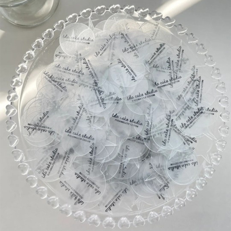 生日蛋糕插牌定制透明PVC插卡烘焙店logo标签甜品装饰小卡片设计 - 图0