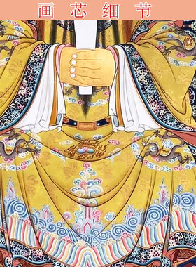 龙五爷画像 五台山p广济龙王菩萨五爷财神画丝绸画卷轴挂画