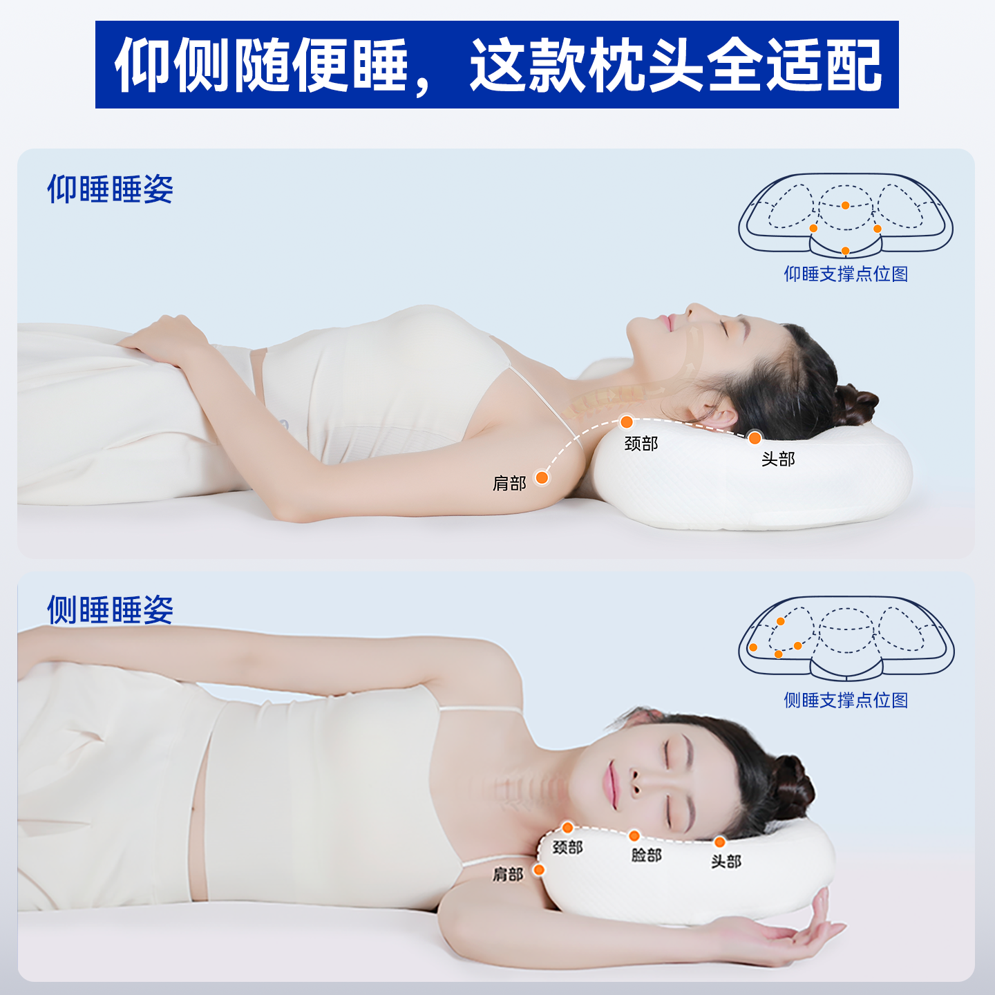 FeelingDream睡个好觉护颈矫姿结构枕助眠成人青少年枕芯枕头送礼,淘宝优惠券,粉丝福利购,淘宝优惠卷