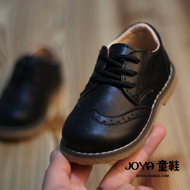男童皮鞋2020春秋新款潮黑色英伦宝宝单鞋女1-2-3-5岁4软底豆豆鞋,淘宝优惠券,粉丝福利购,淘宝优惠卷
