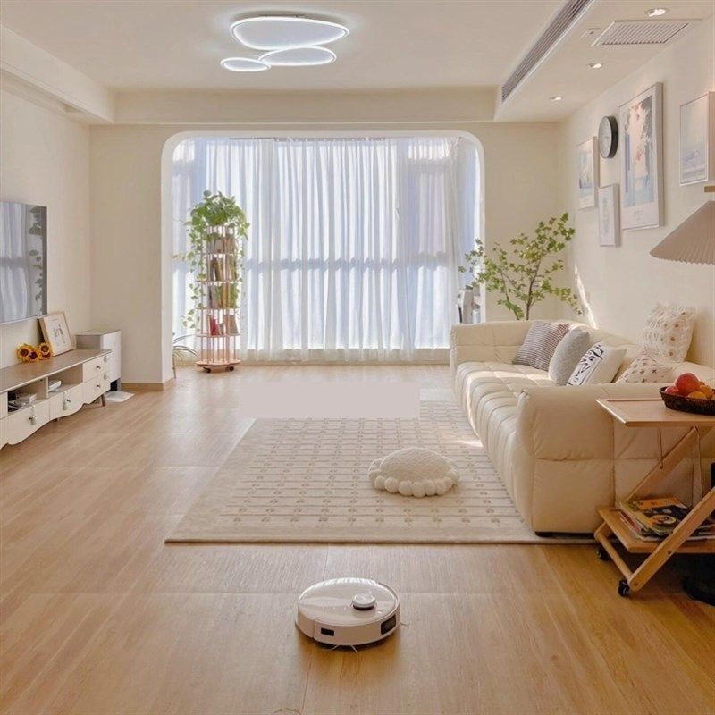 原木风客厅大板地砖750x1500卧室木纹砖仿实木全瓷地板砖柔光瓷砖 - 图3