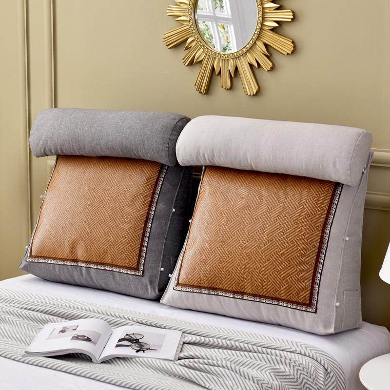 Summer cool sofa cushion bedside large back cushion summer bay window waist backrest pillow tatami bed neck pillow