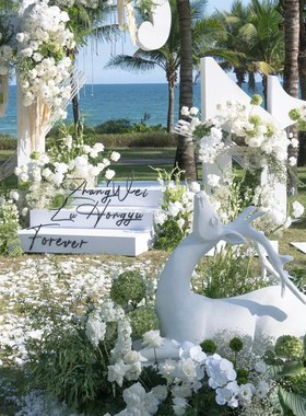 玻璃钢鹿雕塑别墅庭院小区客厅售楼部装饰抽象艺术鹿摆件定制美陈