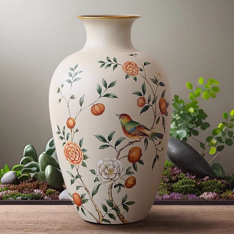 新中式装饰陶瓷花瓶现代简约欧式美式客厅玄关边几摆件工艺摆设品,淘宝优惠券,粉丝福利购,淘宝优惠卷