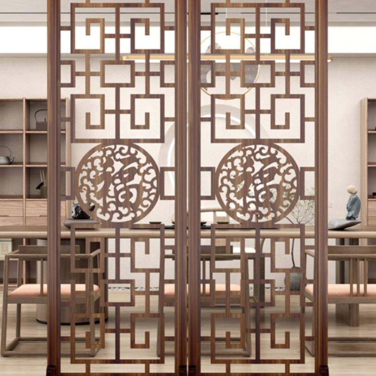 镂可折移动屏风985隔断实空玄关客厅新中式木办公室房叠间分割 - 图0