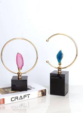 创轻奢玛瑙石工艺意W0214品板样间家居客摆厅电视柜餐桌件