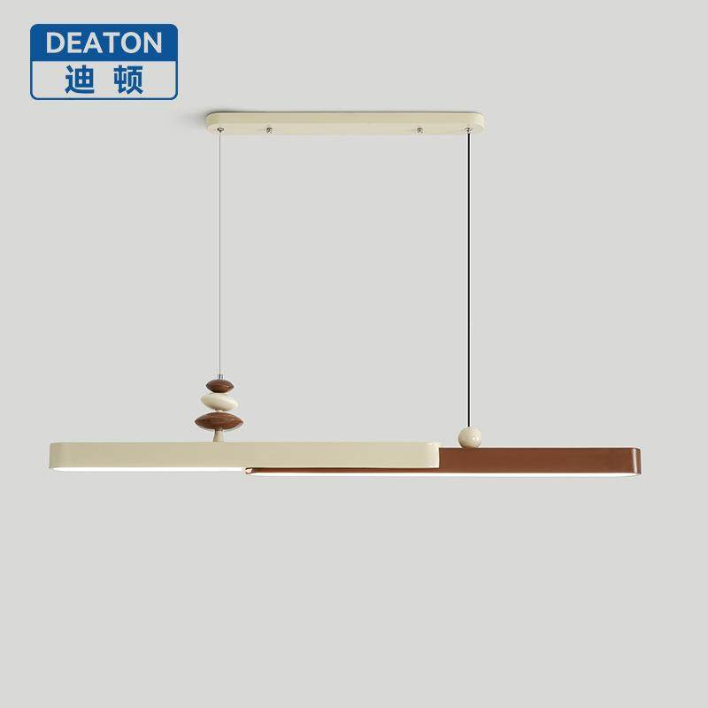 法式餐奶风厅吊灯中古桌吧餐台灯全光谱护眼创油628意极简一字长,淘宝优惠券,粉丝福利购,淘宝优惠卷