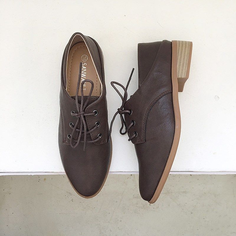 简约百搭软皮尖头绑带粗跟深口单鞋2024秋两穿可踩后跟英伦风女鞋,淘宝优惠券,粉丝福利购,淘宝优惠卷