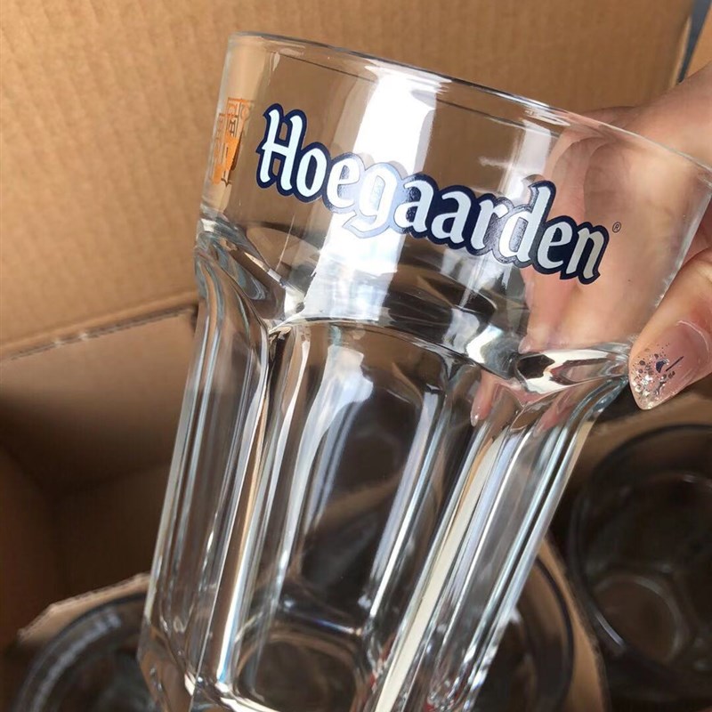 福佳白啤酒杯玻璃超大杯精酿扎啤杯个K性六角啤酒杯创意家用 - 图1