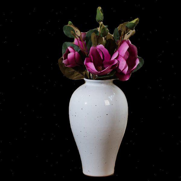 手工粗陶大号民宿风带斑点陶瓷花瓶中式插花花器可水培,淘宝优惠券,粉丝福利购,淘宝优惠卷