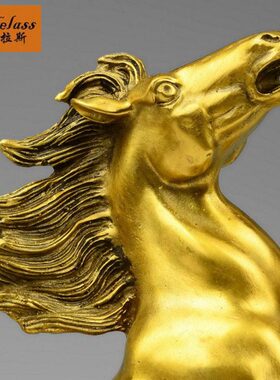 仿古双工艺品摆件中式铜马到成功装饰办公班德拉斯纯现代马