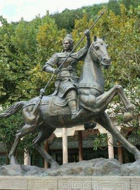 定制古代人物骑马武将雕像定v做赵云黄忠韩信马超吕布雕塑订铜摆
