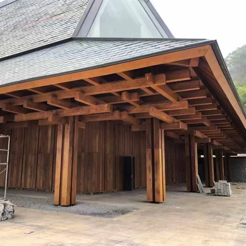 菠萝格防腐木方条建筑方木工程枕木垫木原木古建长廊圆木实木板材 - 图2