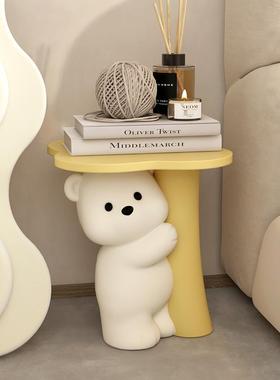 熊边客厅大VCU型床地摆件托盘沙发旁茶几头柜几家居饰品落乔迁礼