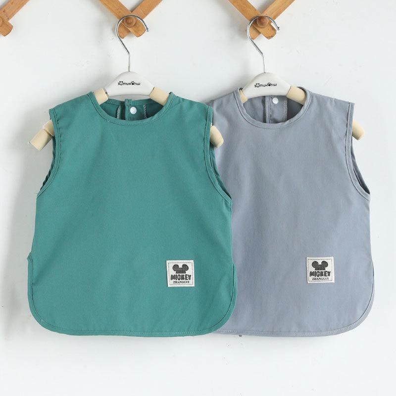 Children's apron waterproof eating smock anti-dirty bib food pocket baby baby bib reverse dressing anti-dirty men's new style